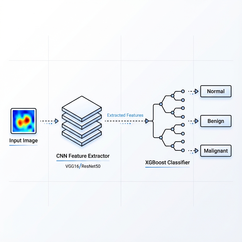 CNN-XGBoost hybrid architecture pipeline
